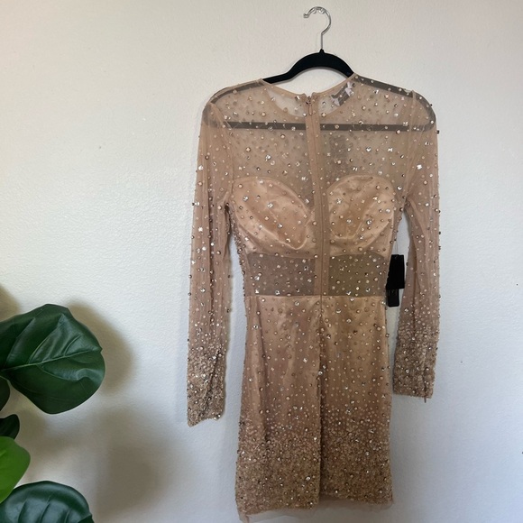 Vintage Bebe Sequin Mesh Mini Dress (NWT) - Picture 4 of 5